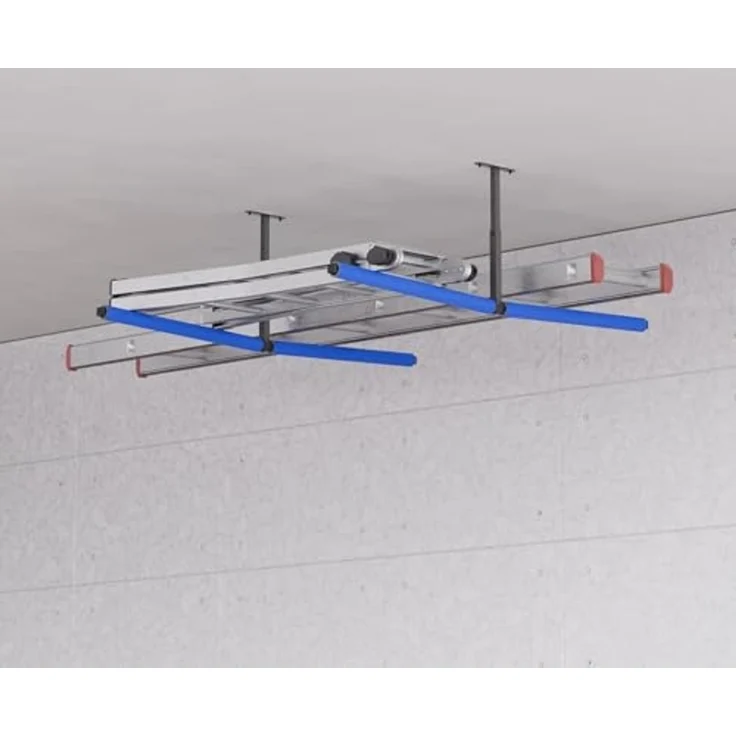 QLS Deckenhaken Hängeregal Doppelt, Deckenhalterung Leiter Kajak Surfbrett Werkzeugaufbewahrung - 2 Stück – Bild 6