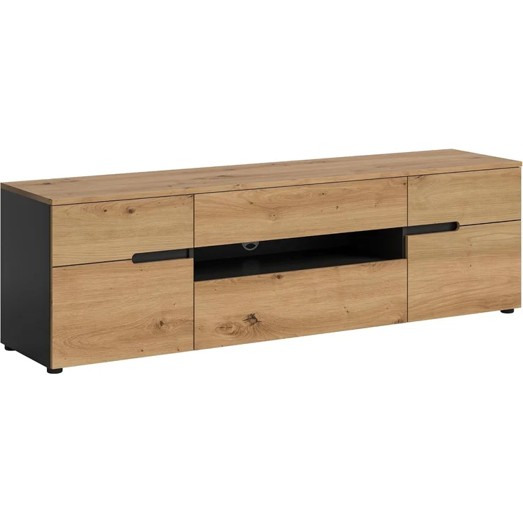 TV Lowboard (B/H/T: 55x184x44 cm) in Artisan Nachbildung – Bild 1