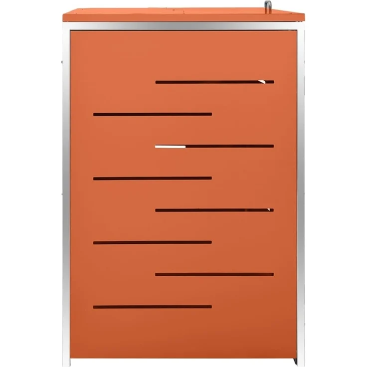 vidaXL Mülltonnenbox für 3 Tonnen 207x77,5x112,5 cm Edelstahl 149564 – Bild 3