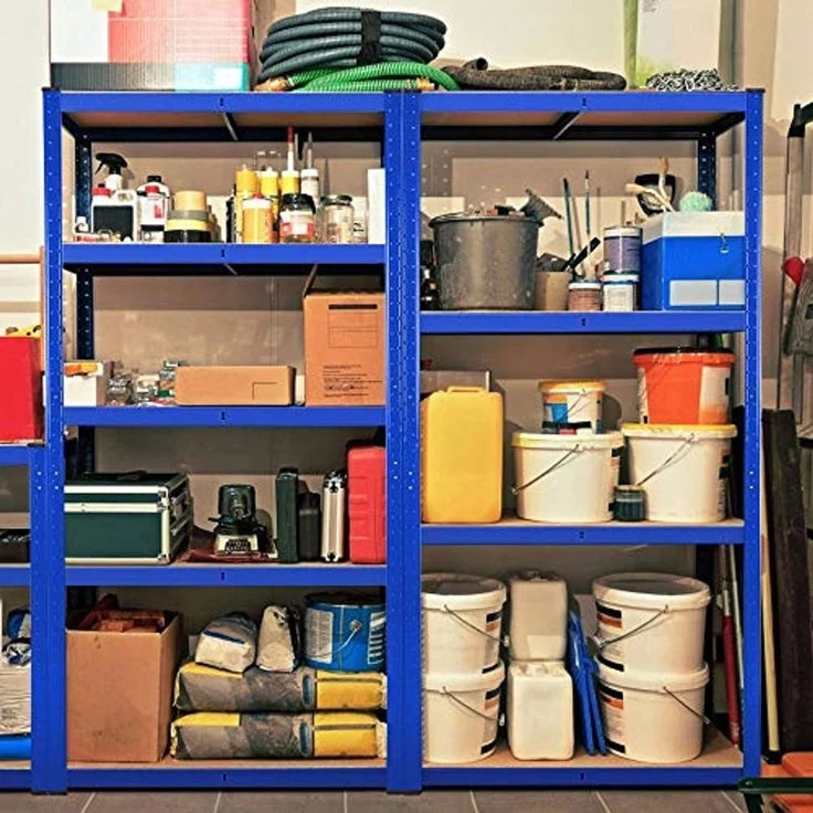 Yaheetech Lagerregal 180 x 90 x 40 cm, Schwerlastregal 5 Ebenen, Steckregal max. 875 kg belastbar mit pulverbeschichteter Oberfläche – Bild 2