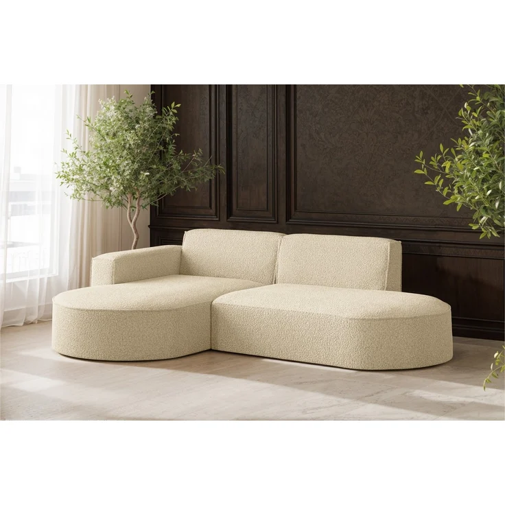Kaiser Möbel Ecksofa Designer MODENA STUDIO L stoff Cord, Verita,Boucle, Ecksofa, Cord Sofa, L-Form, Links/Rechts wählbar – Bild 1