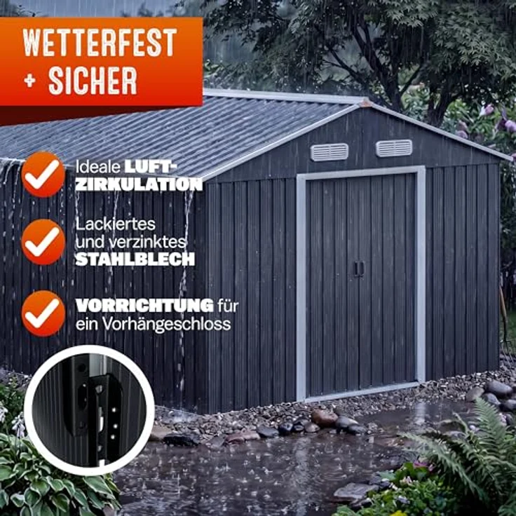 GARDEBRUK® XXXL Gerätehaus mit Fundament Kantenschutz – Bild 5
