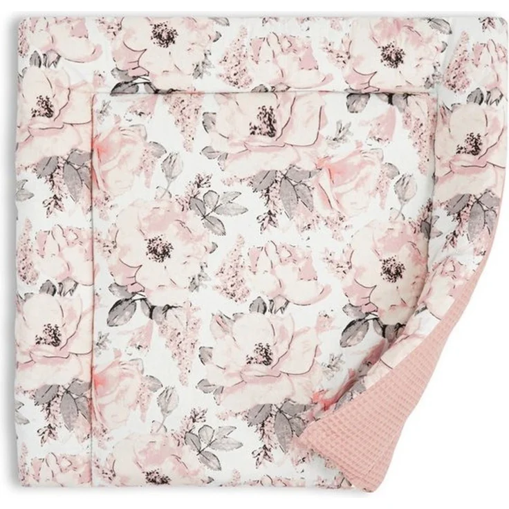Wickelauflage für Babys 75x72 cm - Weiche Baumwolle, Abwaschbar - Wickelkommode & Wickeltischauflage Wilde Rose – Bild 4