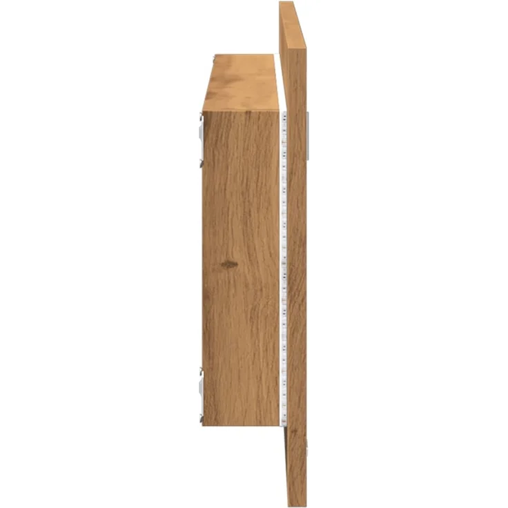 vidaXL LED-Badspiegel Artisan-Eiche 100x8,5x37 cm Holzwerkstoff 856276 – Bild 6