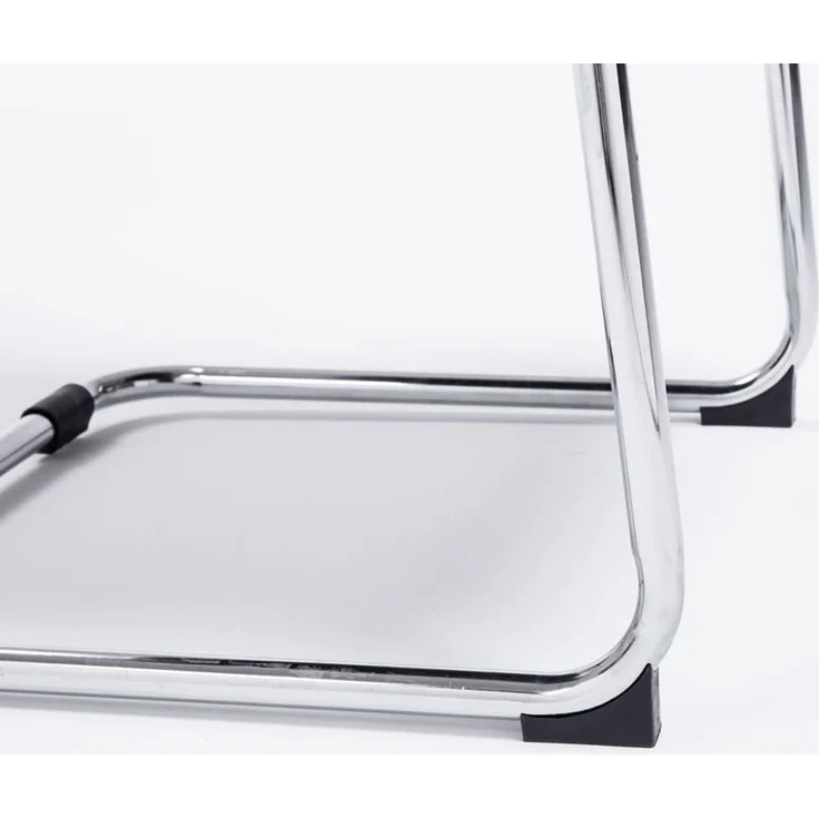 DELUKE® 2er Set Besucherstuhl SEATTLE - 92x56x60cm, Weiß Kunstleder Metall in Chromoptik Gestell Konferenzstuhl Wartezimmerstuhl – Bild 7