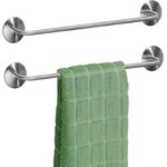 mDesign Handtuchhalter Handtuchstange selbstklebend 2er Set Edelstahl Mattsilber