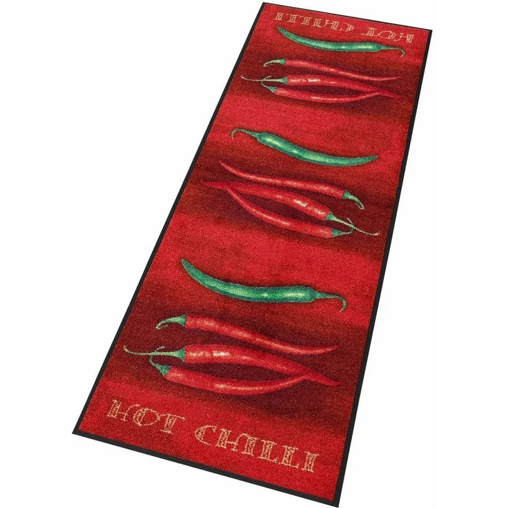 wash+dry by Kleen-Tex Küchenläufer Hot Chili, rechteckig, Höhe: 7 mm, Motiv Chilli, rutschhemmend, In- und Outdoor geeignet, waschbar, Küche – Bild 5