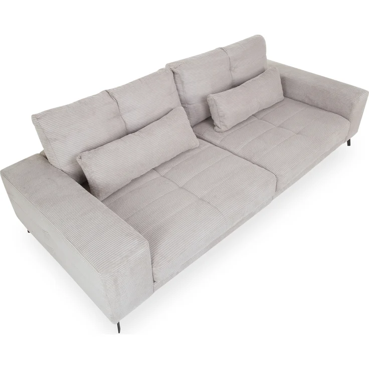 Big Sofa Husum / Helmond, Stoff, Grau, 286 x 90 x 124 cm – Bild 4