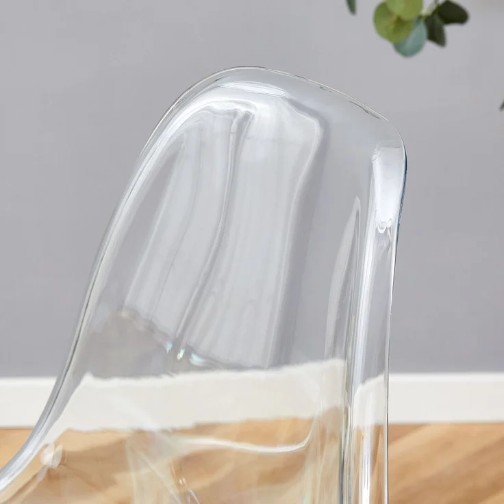 Transparentes Barhocker-Set, 4er-Pack, mit Metallgestell in Silber/Gold/Schwarz, Moderne Design-Stühle für Küche, Bar oder Esszimmer (Nur Stühle, ohne Tisch)--Schwarz--102x45x51cm--YOUDENOVA – Bild 10