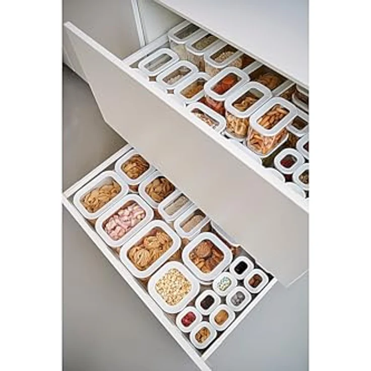 Mepal Transparente Vorratsdosen mit Deckel XL - Lebensmittelbehälter Rechteckige - Küchenorganizer & Aufbewahrungsbox aus Kunststoff - Vorratsbehälter Luftdicht & Stapelbar - 4500 ml - Black – Bild 4