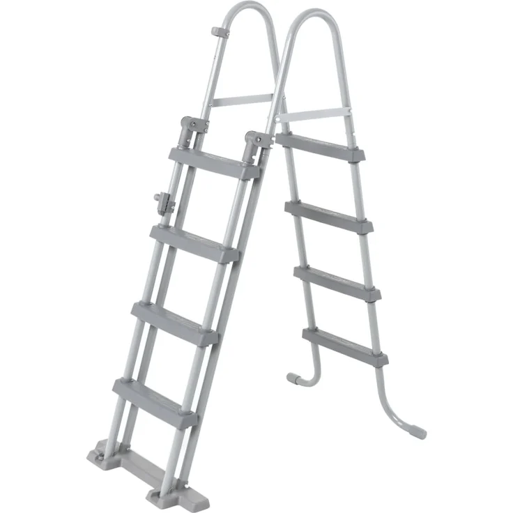 Bestway 'Flowclear' Poolleiter, 4 Stufen, für Pools bis 122 cm Höhe, Metall/Kunststoff Grau – Bild 1