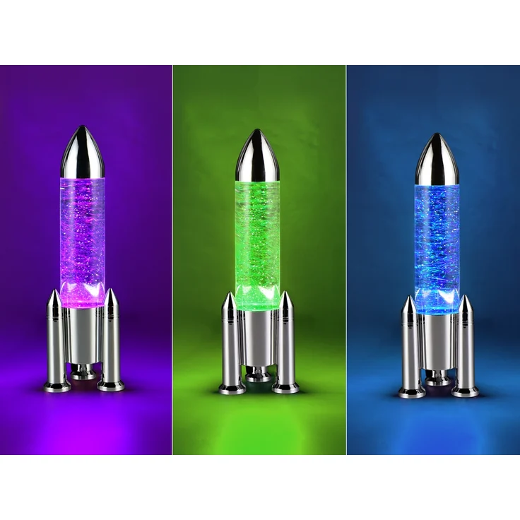 Deko RGB LED Tischleuchte APOLLO Raketenlampe per USB betrieben, Höhe 33cm – Bild 9