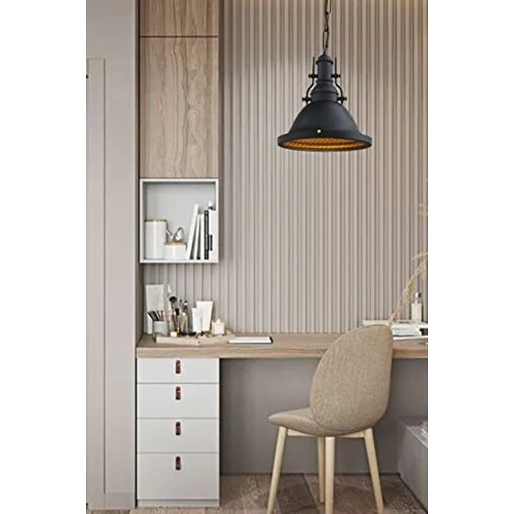 Bamyum Pendelleuchte Bamyum Pendelleuchten I Turami I Schwarz E27 Ø30 cm Metall Lampe, ohne Leuchtmittel – Bild 9