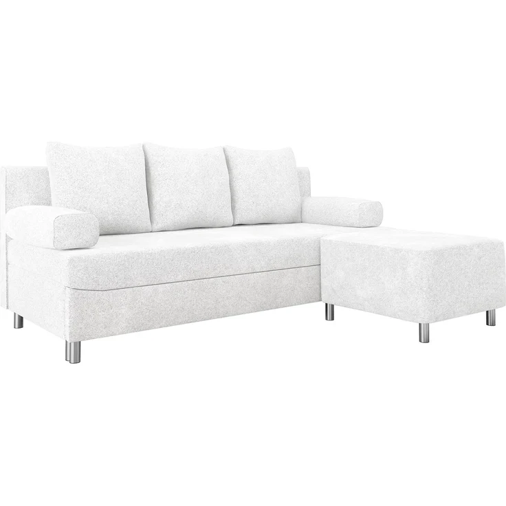Schlafsofa Dover (Sofa mit Polsterhocker, Farbe: Fredo 25) – Bild 1