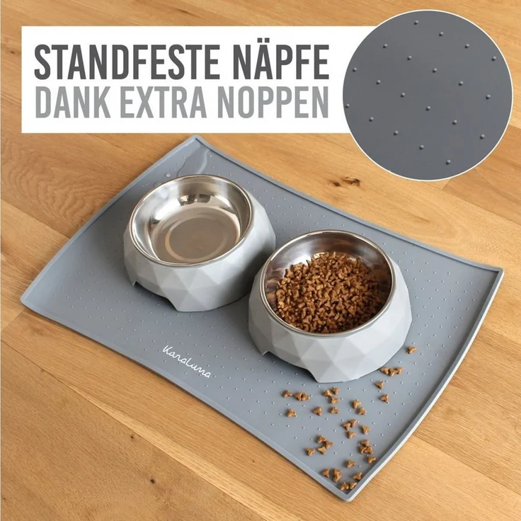 KaraLuna Futternapf Napfunterlage aus Silikon I Futtermatte Hundenapf Unterlage Katzennapf, Silikon-Napfunterlage – Bild 3