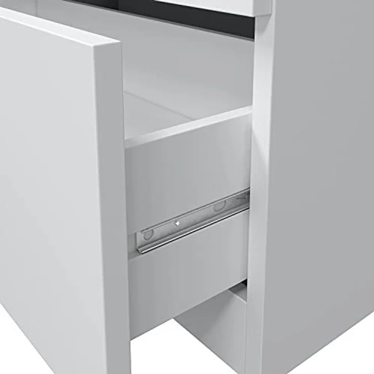Habitdesign Kommode 3 Schublade ist, Kunststoff Holz, mattweiß, Cómoda – Bild 6