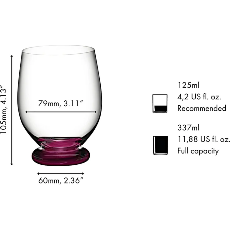 RIEDEL 4900/02DR FATTO A MANO Tumbler Piccolo - DRACHENROT, handgefertigt – Bild 2