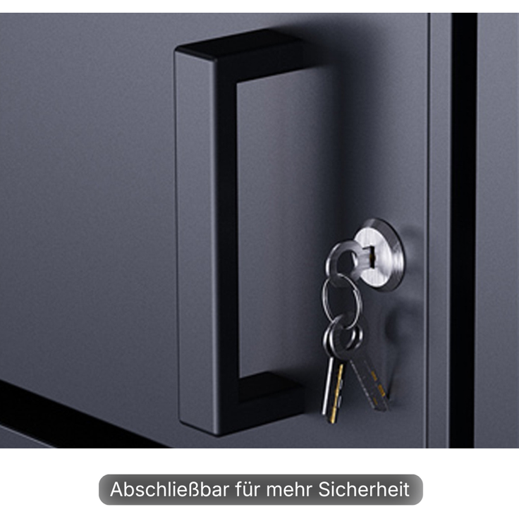 Mülltonnenbox Verkleidung 3er Anthrazit – Bild 3