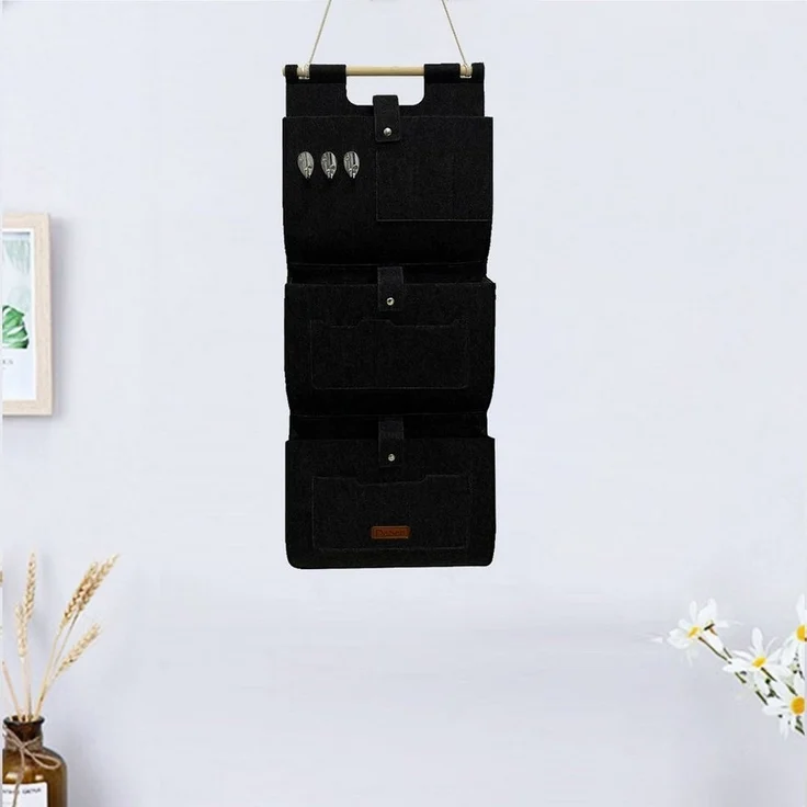 RAIKOU Aufbewahrungstasche Hängeorganzier für Tür und Wand / Wandtasche (für Garderobe,Bad, Küche), Multifunktionstaschen+3 Schlüsselanhänger – Bild 2