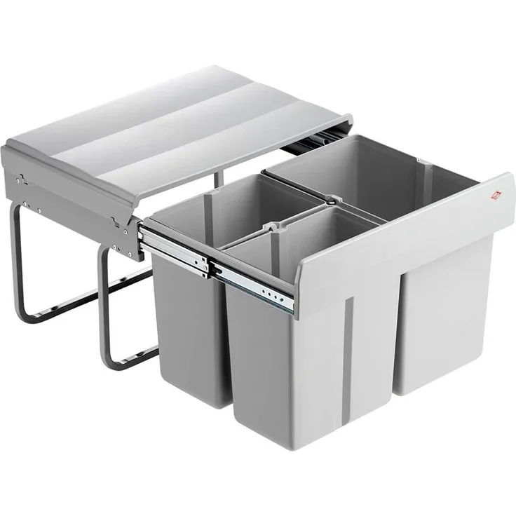 WESCO 757451-85 Abfallsorter 30 (2x7,5 + 15) Liter TRIO SHORTY ab 50 cm Schrankbreite