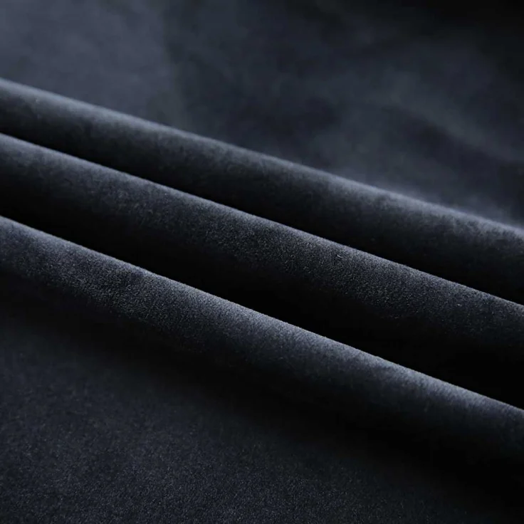 Verdunkelungsvorhänge | für Wohnzimmer & Schlafzimmer mit Haken 2 Stk. Samt Schwarz 140x245 cm – Bild 3