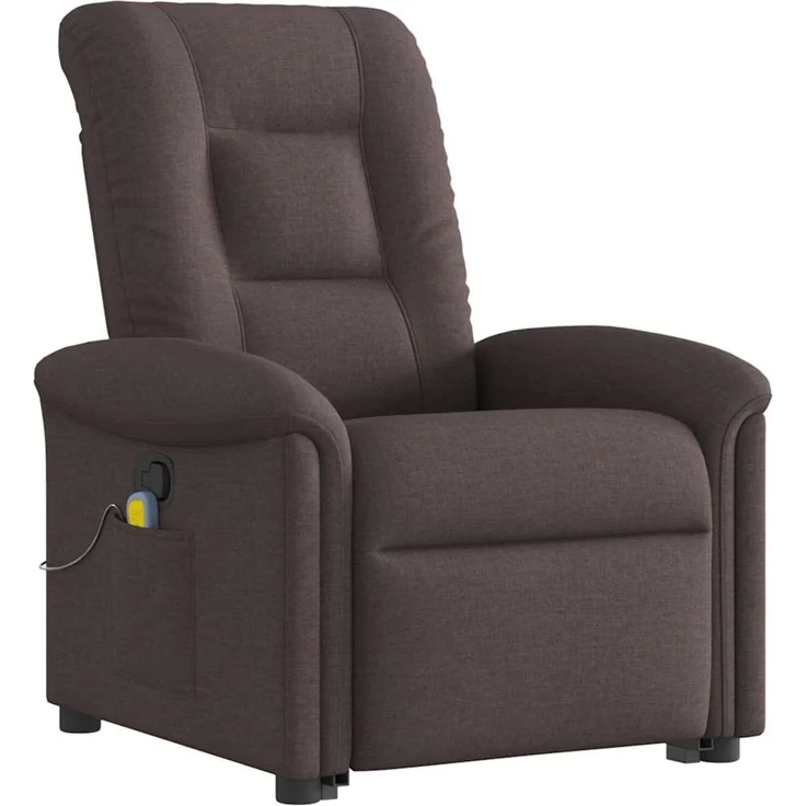 vidaXL Massagesessel mit Aufstehhilfe Dunkelbraun Stoff 3303269 – Bild 3