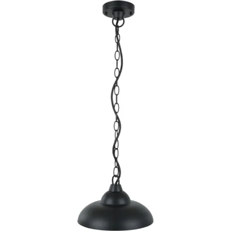 Licht-Erlebnisse LED Hängelampe außen, Aluminium, 25 cm, max. 73 cm höhenverstellbar, IP54, schwarz, 3000 K warmweiß, 640 lm, modern, Pendelleuchte für Veranda und Outdoor – Bild 3