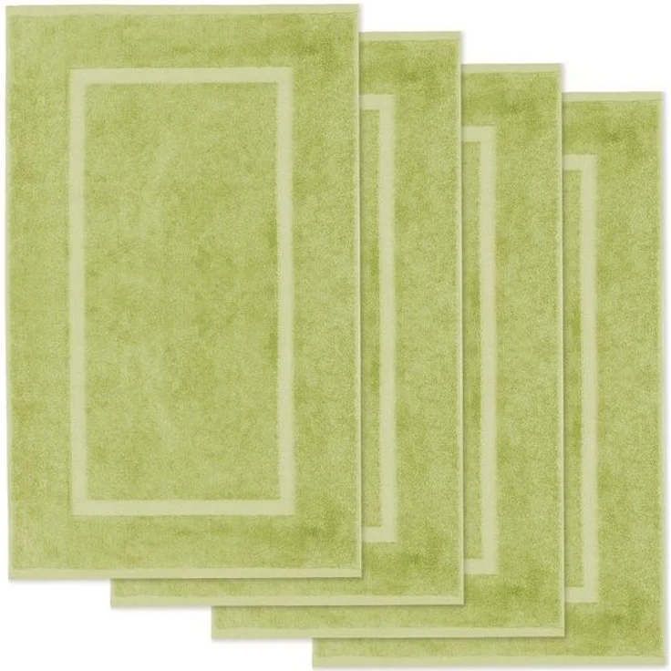 Lavea Badematte 4er Set Badeteppiche Elena Frottee 50x80 cm Badvorleger, 100% Baumwolle, 500 g/m² Frottier, weich & saugstark, pflegeleicht – Bild 4