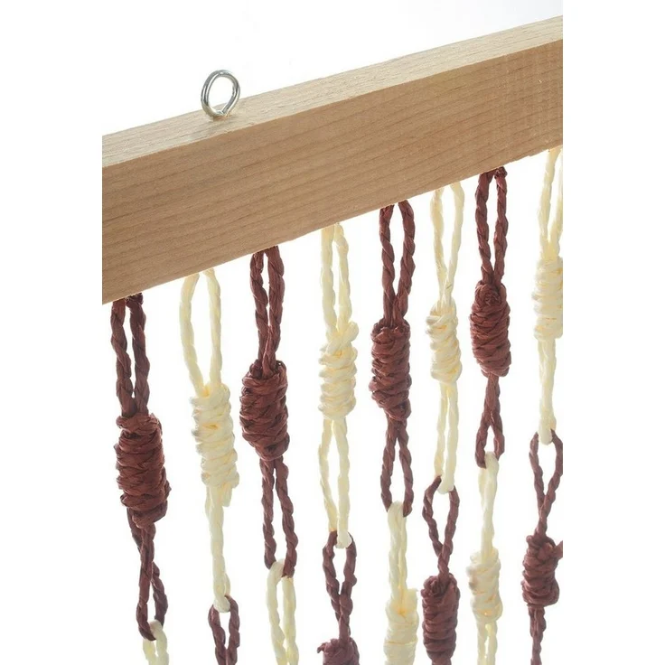 Kobolo Türvorhang Vorhang Papiervorhang KNOTS - braun - 100x220 cm - Papier, Ösen (1 St) – Bild 2