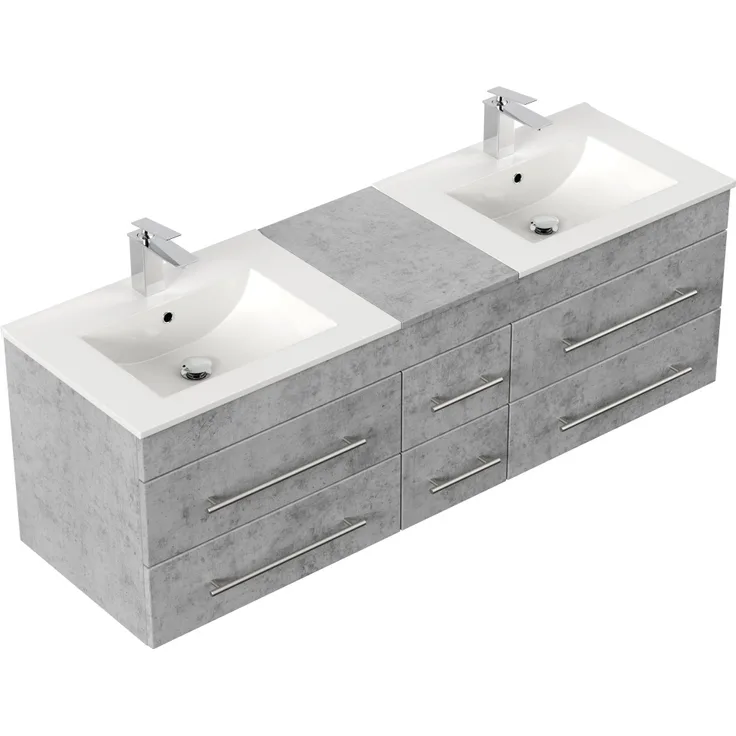 Badmöbel Roma XL SoftClose beton : Beton