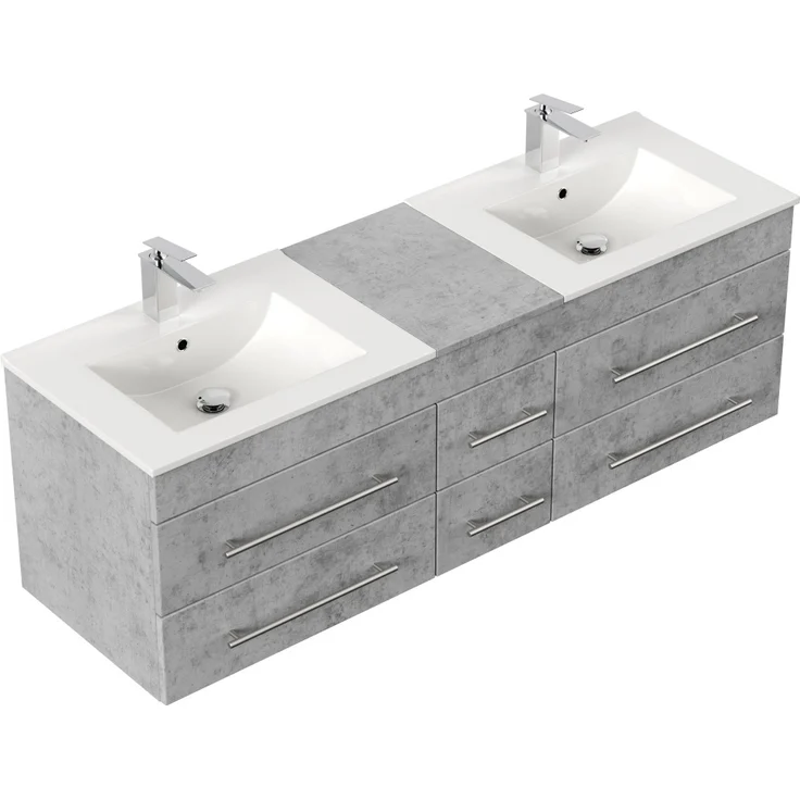 Badmöbel Roma XL SoftClose beton : Beton – Bild 1