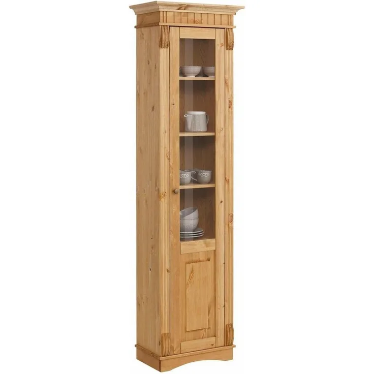 Home affaire Vitrine Teresa mit 1 Glastür, Höhe 193 cm, aus massiver Kiefer, FSC®