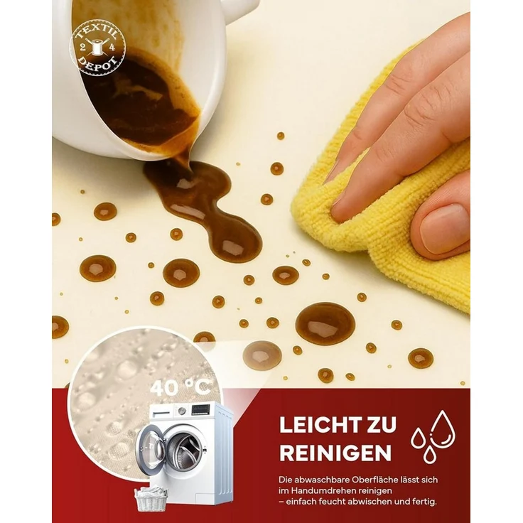 texpot Tischdecke Lotuseffekt Leinenoptik Bügelfrei Fleckschutz wasserabweißend (1-tlg) – Bild 4