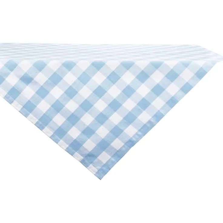 DII Buffalo Check Collection Classic Tischplatte, 40x40 cm, Hellblau & Weiß – Bild 2