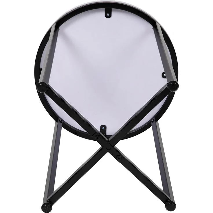 Flash Furniture Beistelltisch Wohnzimmer weiß marmor matt schwarz – Bild 8