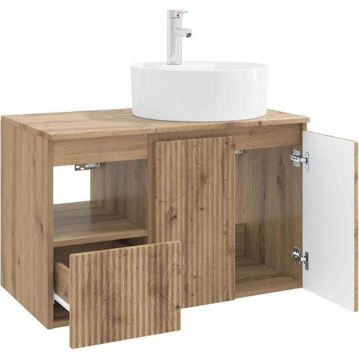 vidaXL Badezimmerschrank-Set 2 stk. Artisan-Eiche 79,5 x 44,5 x 82 cm 3404083 – Bild 4