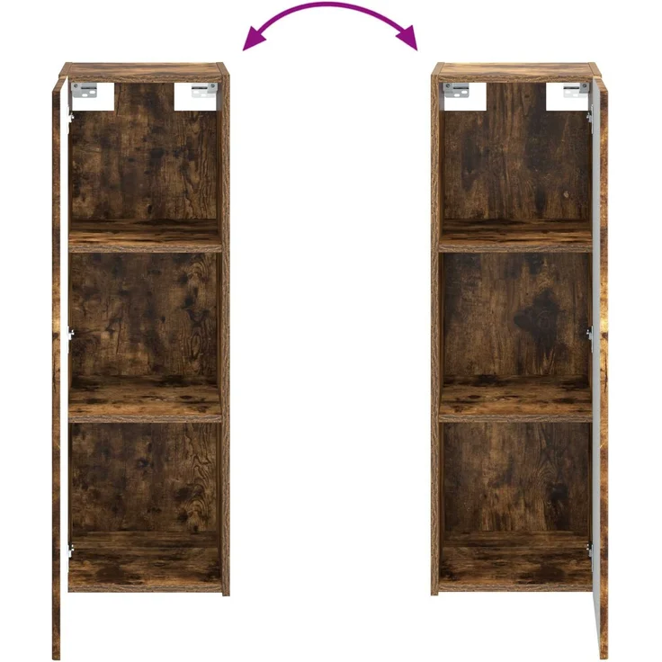 vidaXL Badezimmerschrank-Set 2 stk. Geräucherte Eiche 3406128 – Bild 9