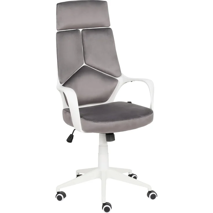 Bürostuhl DELIGHT Samtstoff Grau – Bild 1