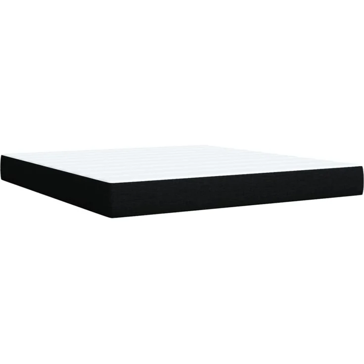 vidaXL Boxspringbett mit Matratze Schwarz 180x200 cm Stoff 3285493 – Bild 6