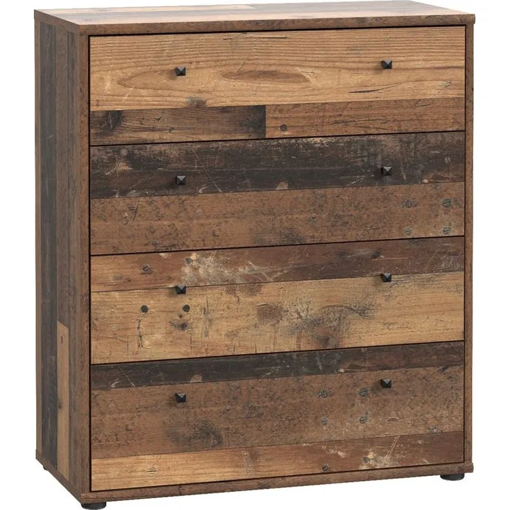 Kommode >Tembi< in Old Wood Vintage - 73,7x85,5x34,8cm (BxHxT)