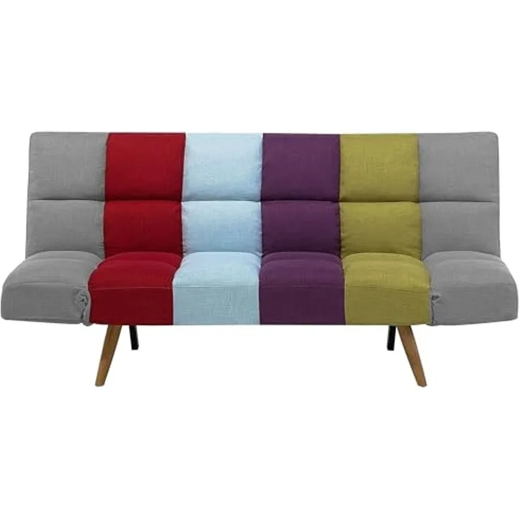 Schlafsofa 3-Sitzer Polsterbezug bunt Patchwork INGARO
