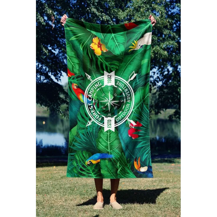 Mijolnir 'Forest Camping 90' Strandtuch, Mehrfarbig, 90 x 150 cm
