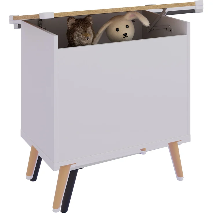 VCM Sitzbank Bosula 921062 Weiß / Honig-Eiche H. 65 x B. 68 x T. 39 cm – Bild 1
