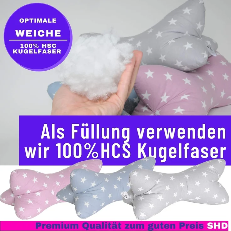 Original Dr. Berger Leseknochen Stern Blau 40 x 18 cm – Bild 6