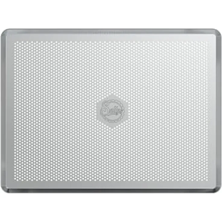 Sallys Backblech aus unbeschichtetes Aluminium, hitzebeständig bis 250 °C, Aluminium, Perforiertes Design