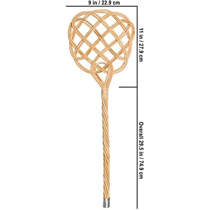 Redecker | Teppichklopfer Peddigrohr 75cm Polsterklopfer Ausklopfer 2-fädig – Bild 5