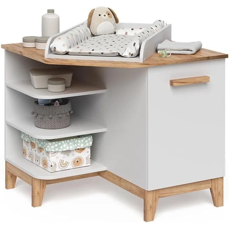 Wickelkommode Malia Weiß/Artisan 85 x 85.2 cm mit Tür Vitalispa – Bild 6