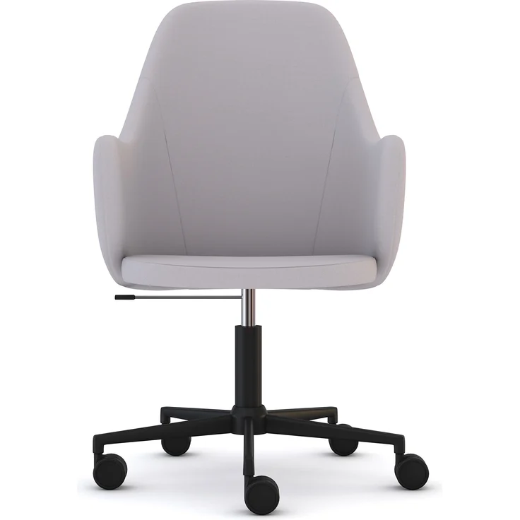 ASSMANN Schalenstuhl Consento Triest High Back gepolstert mit Rollen Hellgrau 56x63x98cm Textil – Bild 8