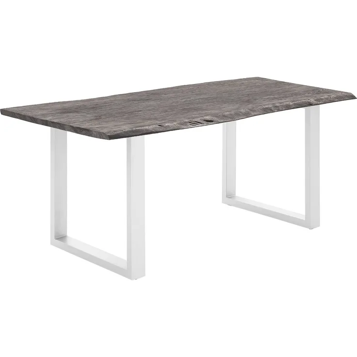 Esstisch Bullwer, Grau 75 x 100 x 230 cm Weiß