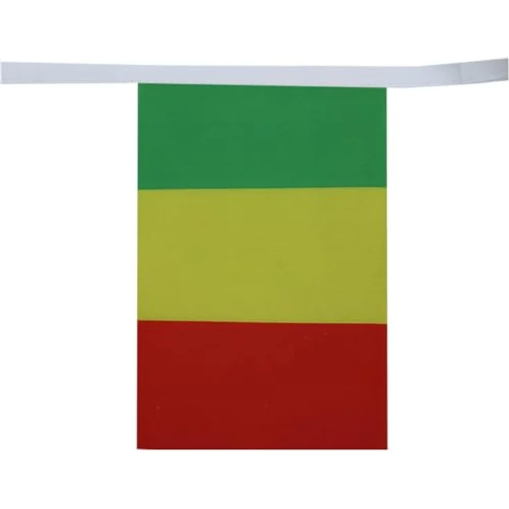 AZ FLAG - Fahnenkette Guinea 6 Meter Mit 20 Flaggen - 21x14 cm - Guineische Girlande Flaggenkette 14 x 21 Cm – Bild 2